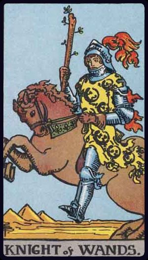 Carta del tarot Caballo de Bastos
